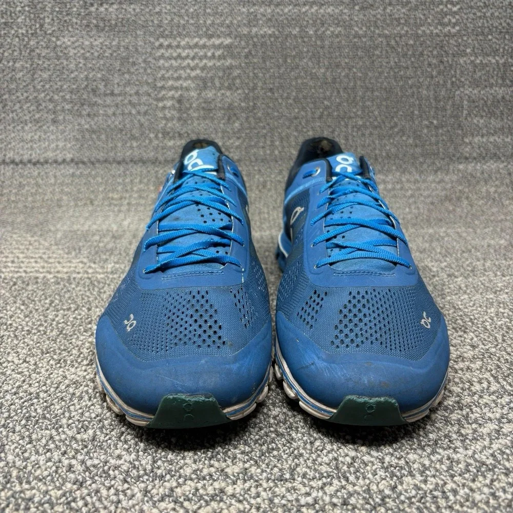 On Cloudflow Men's Size 11 Blue Black Running Comfort Shoes Swiss Engineering